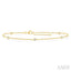 Round Shape Diamond Station Chain Bracelet