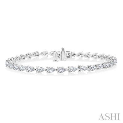 Pear Shape East-West Diamond Bracelet