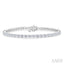 Emerald Shape East-West Diamond Tennis Bracelet