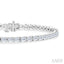 Emerald Shape East-West Diamond Tennis Bracelet