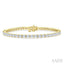 Emerald Shape East-West Diamond Tennis Bracelet