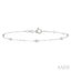 Round Shape Paperclip Diamond Station Chain Bracelet