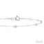 Round Shape Paperclip Diamond Station Chain Bracelet