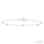 Round Shape Paperclip Diamond Station Chain Bracelet