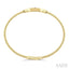 Hexagon Shape Gemstone & Diamond Fashion Flex Bangle