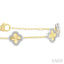 Clover Fluted Diamond Fashion Chain Bracelet
