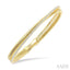 Dual Row Diamond Fashion Flex Bangle