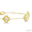 Clover Bead Bijuox Fluted Diamond Station Fashion Chain Bracelet