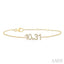 Date '10.31' Diamond Chain Bracelet