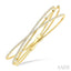 Triple Row Diamond Flex Bangle