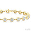 Bezel Set Diamond Station Bracelet