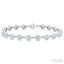 Bezel Set Diamond Station Bracelet