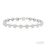 Bezel Set Diamond Station Bracelet