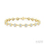 Bezel Set Diamond Station Bracelet