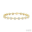 Bezel Set Diamond Station Bracelet
