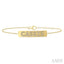 Block 'CASSIE' Diamond Nameplate Chain Bracelet