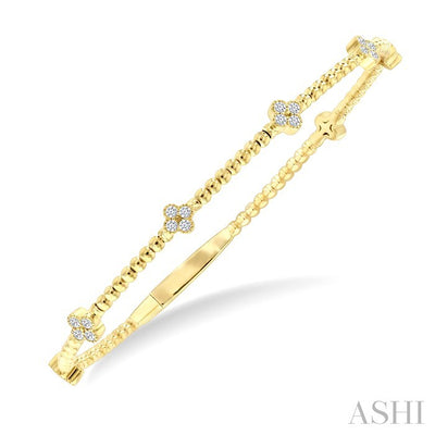 Bead Bijoux Clover Diamond Fashion Flex Bangle