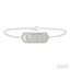 Block 'LISA' Diamond Nameplate Chain Bracelet