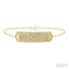 Block 'BROOKE' Diamond Nameplate Chain Bracelet