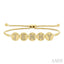 Block 'JENNY' Diamond Disc Lariat Bracelet