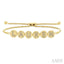 Block 'LAUREN' Diamond Disc Lariat Bracelet