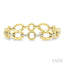 Bold Oval Link Diamond Fashion Bracelet