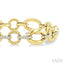 Bold Oval Link Diamond Fashion Bracelet