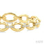 Bold Oval Shape Link Diamond Fashion Bracelet