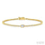 Luna Bezel Emerald Shape Diamond Fashion Bracelet