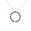 Rhodolite Garnet & Diamond Circle Pendant