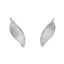 Sterling Silver Diamond Leaf Earrings