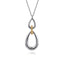 Bujukan Sterling Silver & Gold Teardrop Pendant