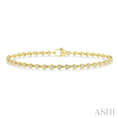 Bezel Set Diamond Tennis Bracelet