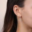 Diamond Open Circle Drop Earrings