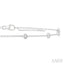 Bezel Set Diamond Station Chain Anklet