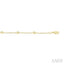 Bezel Set Diamond Station Chain Anklet