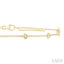 Bezel Set Diamond Station Chain Anklet