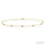 Clover Diamond Station Chain Bracelet