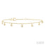 Bezel Set Diamond Station Chain Bracelet