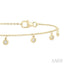 Bezel Set Diamond Station Chain Bracelet