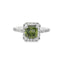 Radiant-cut Diamond Halo Engagement Ring