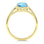Blue Topaz & Diamond Fashion Ring