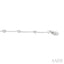Heart Shape Bezel Set Petite Diamond Station Chain Bracelet