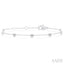 Heart Shape Bezel Set Petite Diamond Station Chain Bracelet