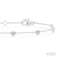 Heart Shape Bezel Set Petite Diamond Station Chain Bracelet
