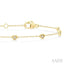 Heart Shape Bezel Set Petite Diamond Station Chain Bracelet