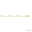 Heart Shape Bezel Set Diamond Station Chain Anklet
