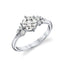 Round Diamond Freeform Engagement Ring