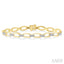 Oval Shape Link Diamond Fashion Bracelet