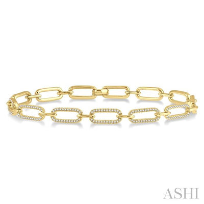 Paperclip Diamond Fashion Bracelet